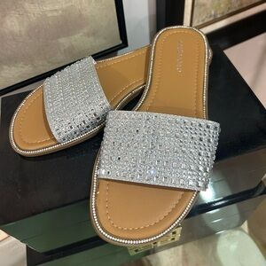 Silver Embellished Women's Sandals